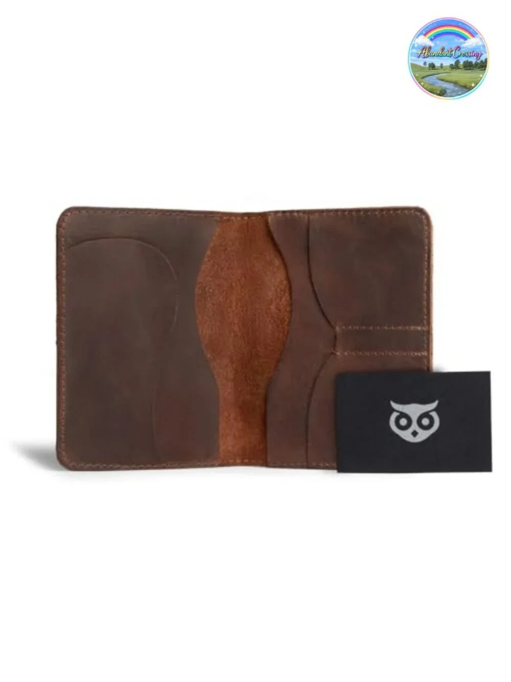 Full Grain Leather Passport Cover with Key Holder and Bill Slots, Handmade